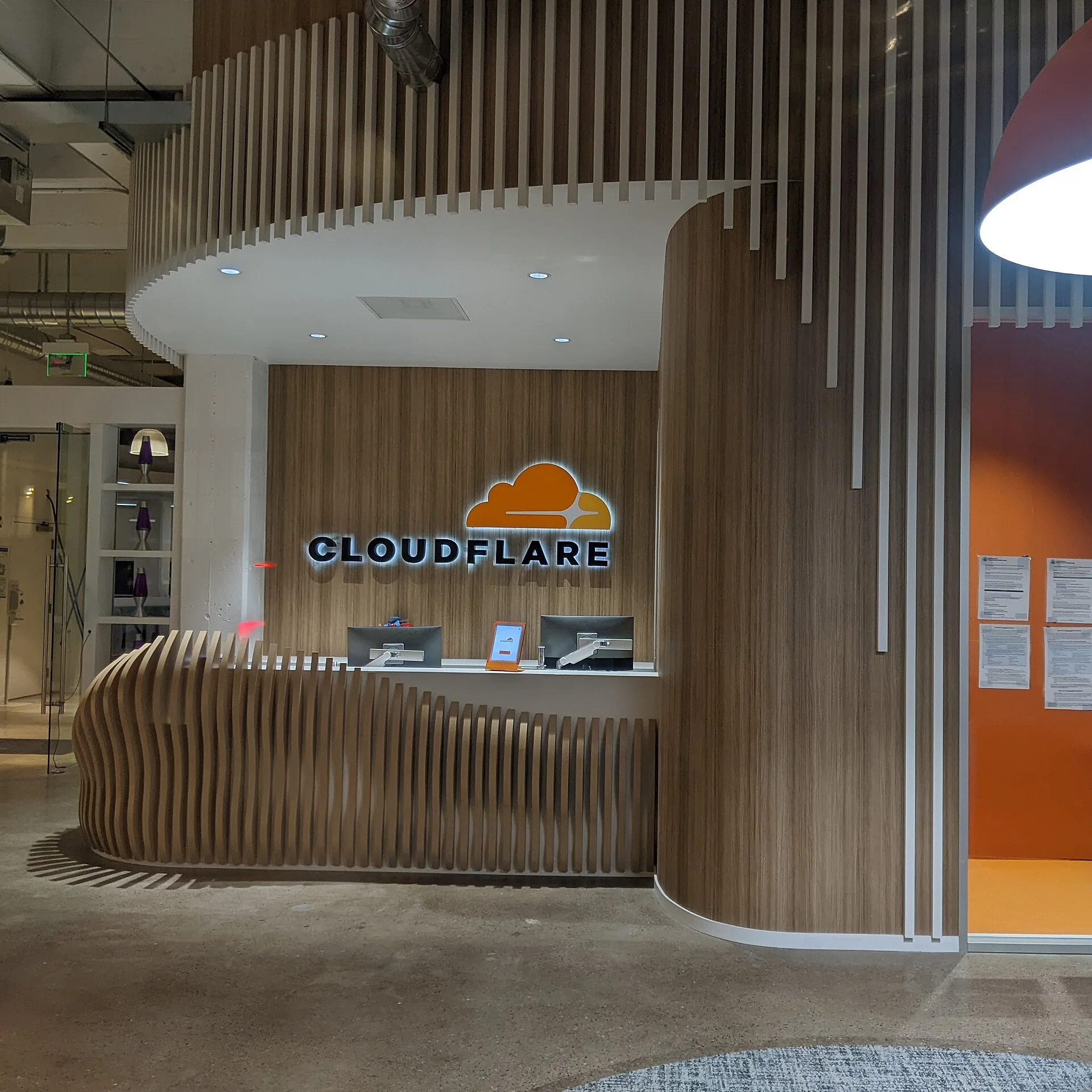 Cloudflare headquarters or company event stage